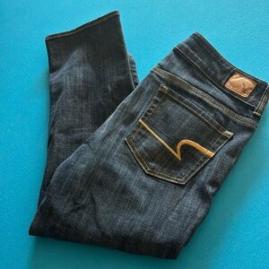 American Eagle Outfitters Artist Crop Stretch Denim Capri Jeans Sz 8
